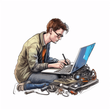 image of a technician repairing computer laptop in Bald Hills