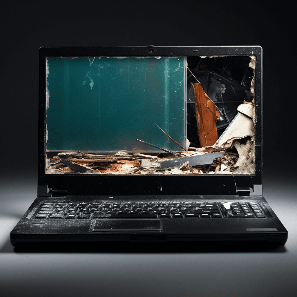 Image of a laptop broken in Macgregor