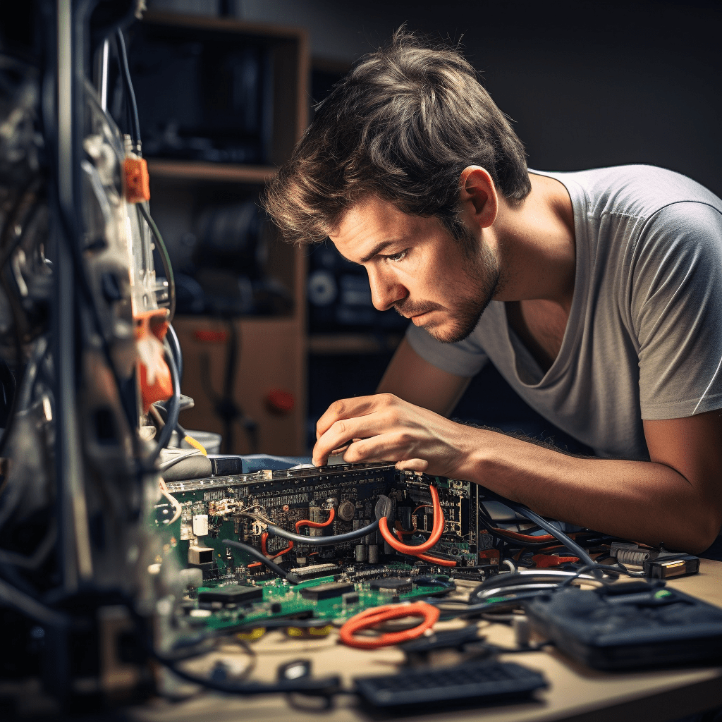Image of a skilled technician repairing computer in Nundah.