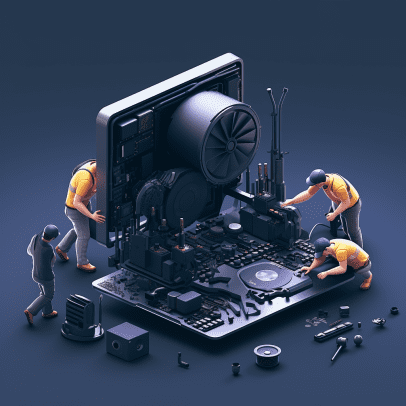 image of a technicians repairing computer in Carole Park