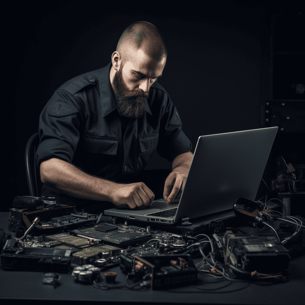 Image of a skilled technician repairing computer in Stafford Heights.