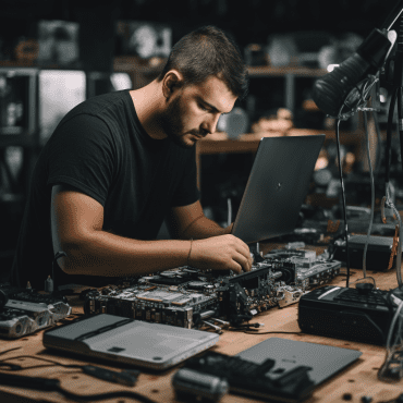 Image of an expert technician repairing a laptop in Darra