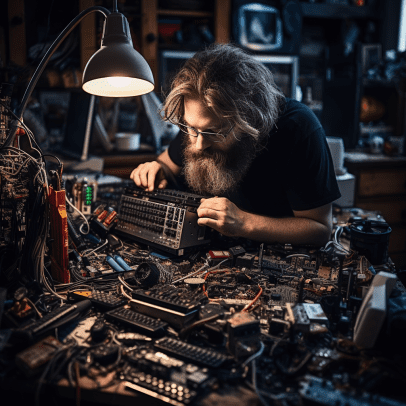 image of a skilled technician repairing a computer in Everton Park
