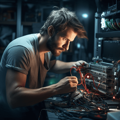 image of a skilled technician fixing a computer in Everton Park
