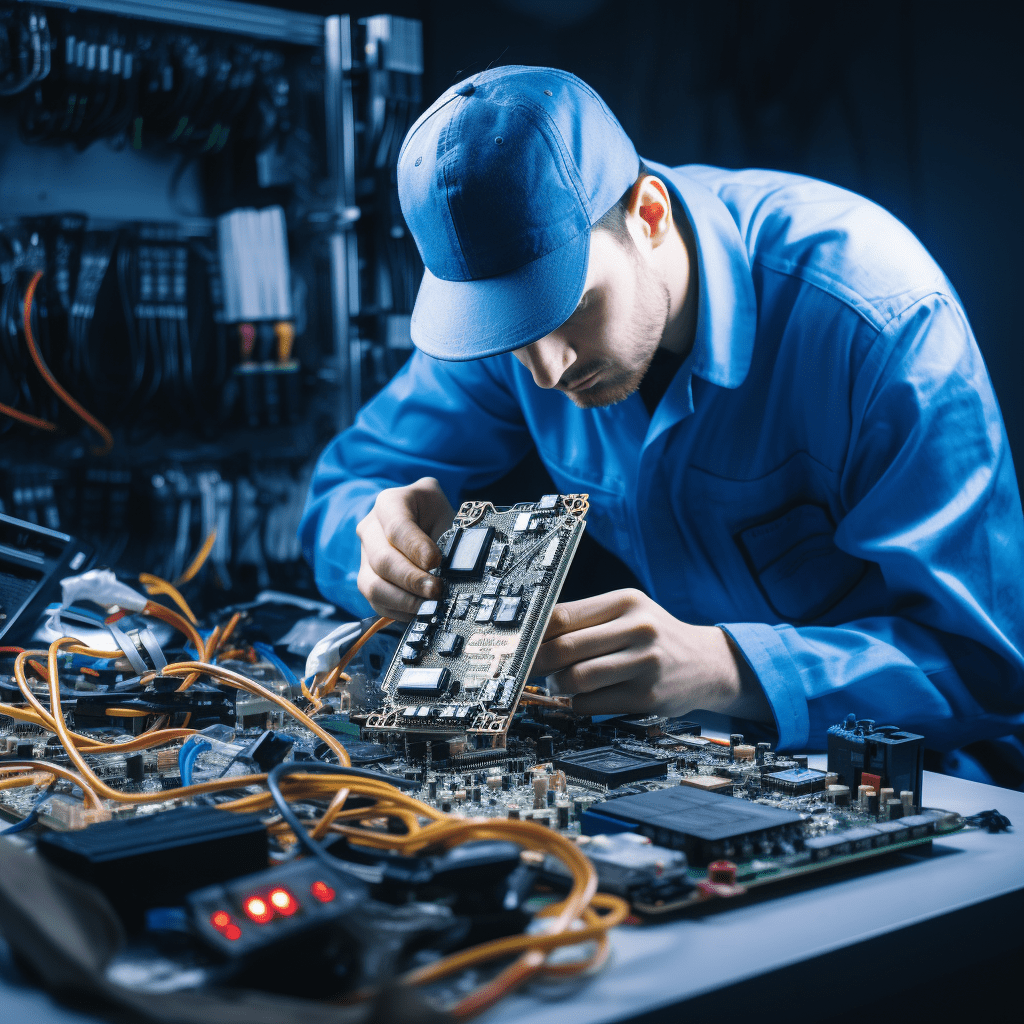 Image of a technician repairing a computer in Caboolture.South.