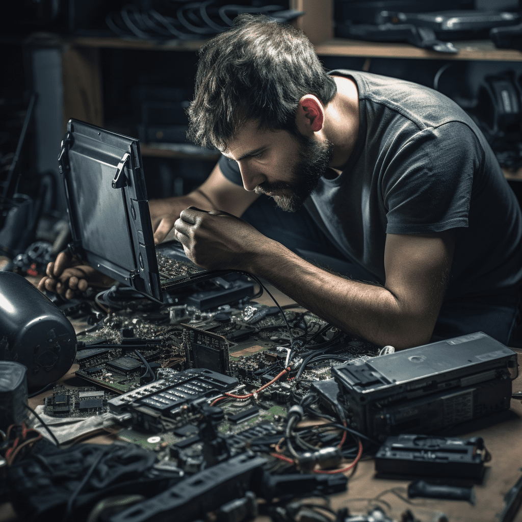Image of an expert technician repairing a computer in Meldale.