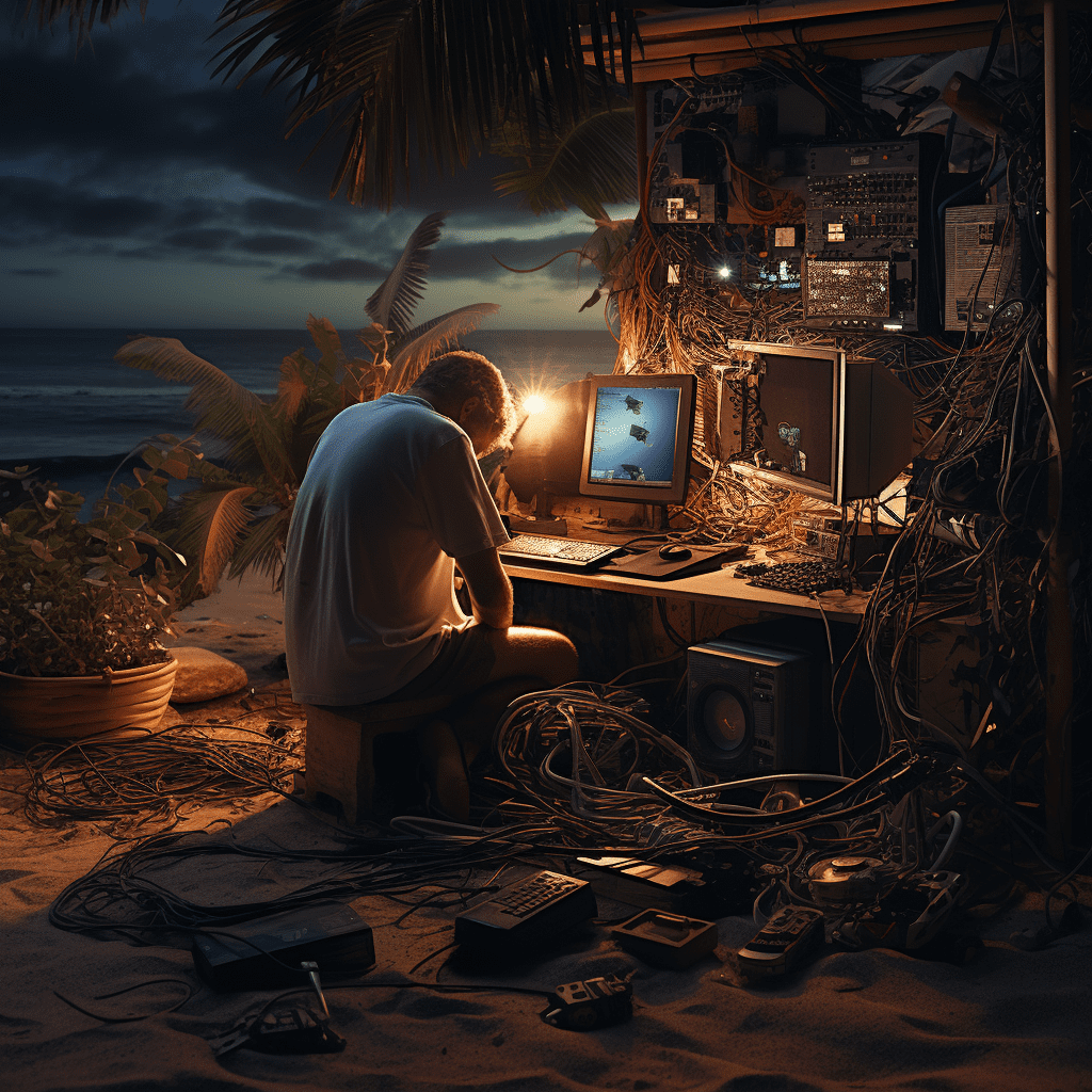 Image of a skilled technician repairing a computer in Moodlu.