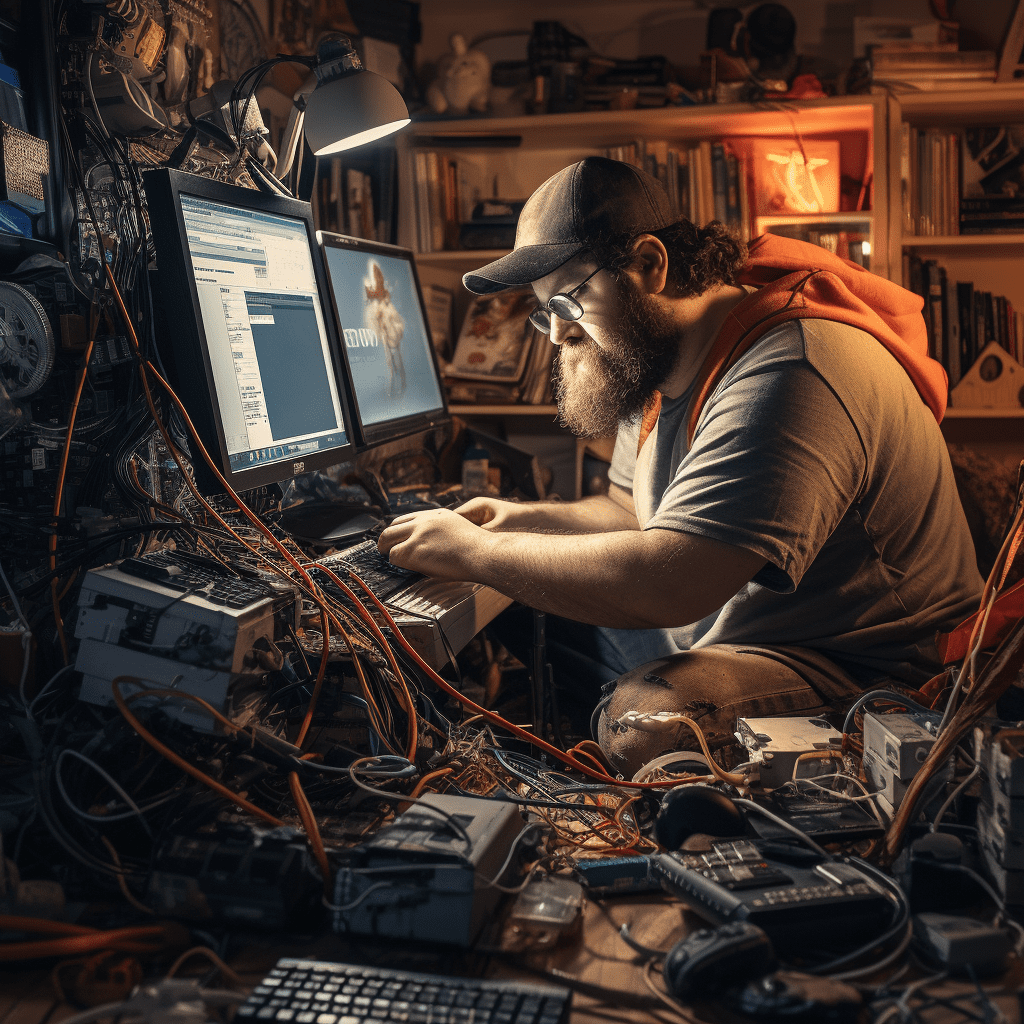 Image of a skilled technician repairing a computer in Narangba.