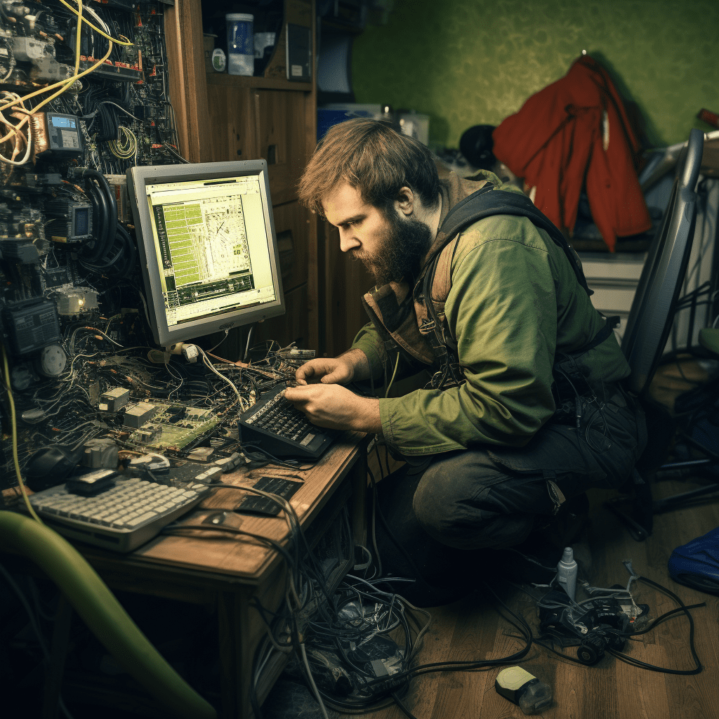 Image of a skilled technician repairing a computer in Ningi.
