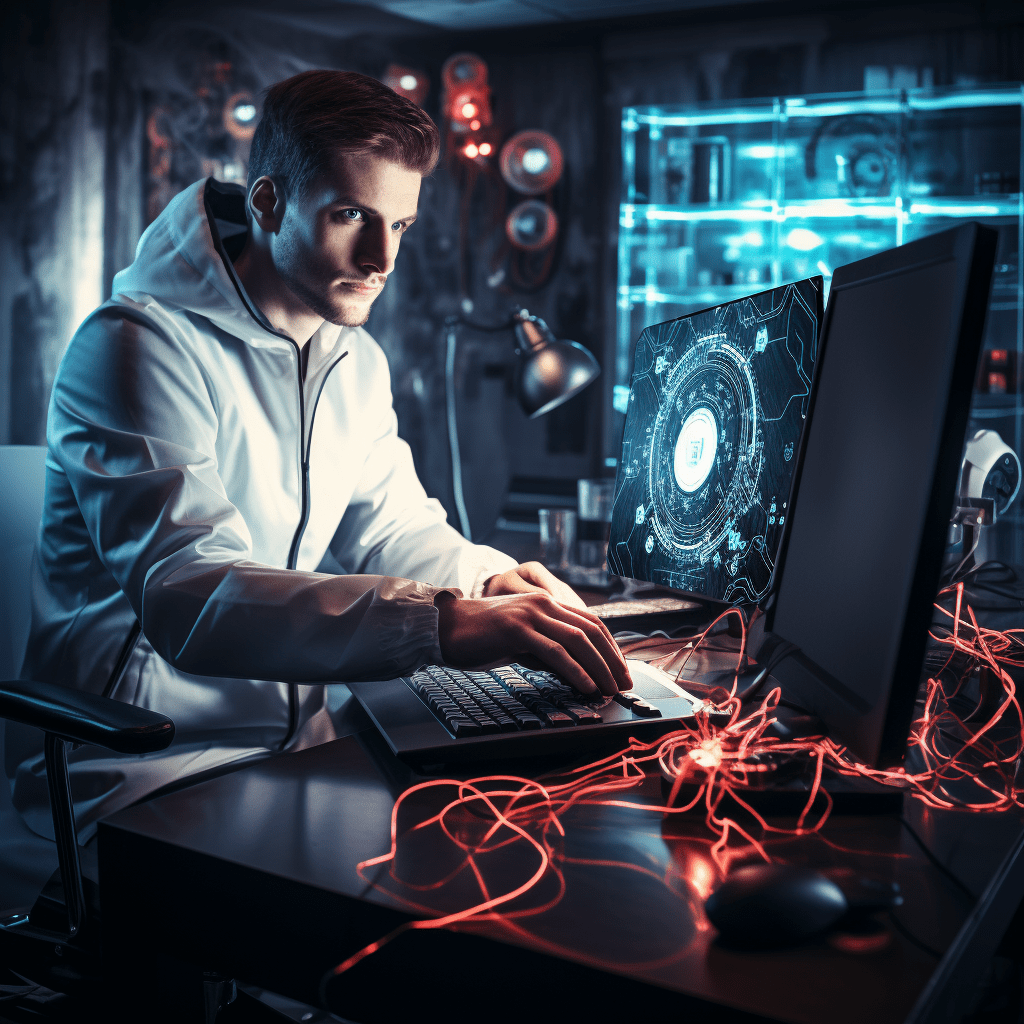 Image of a technician repairing a computer in Yeerongpilly.
