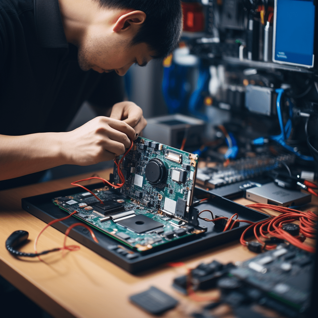 Image of an expert technician repairing a computer in Zillmere.