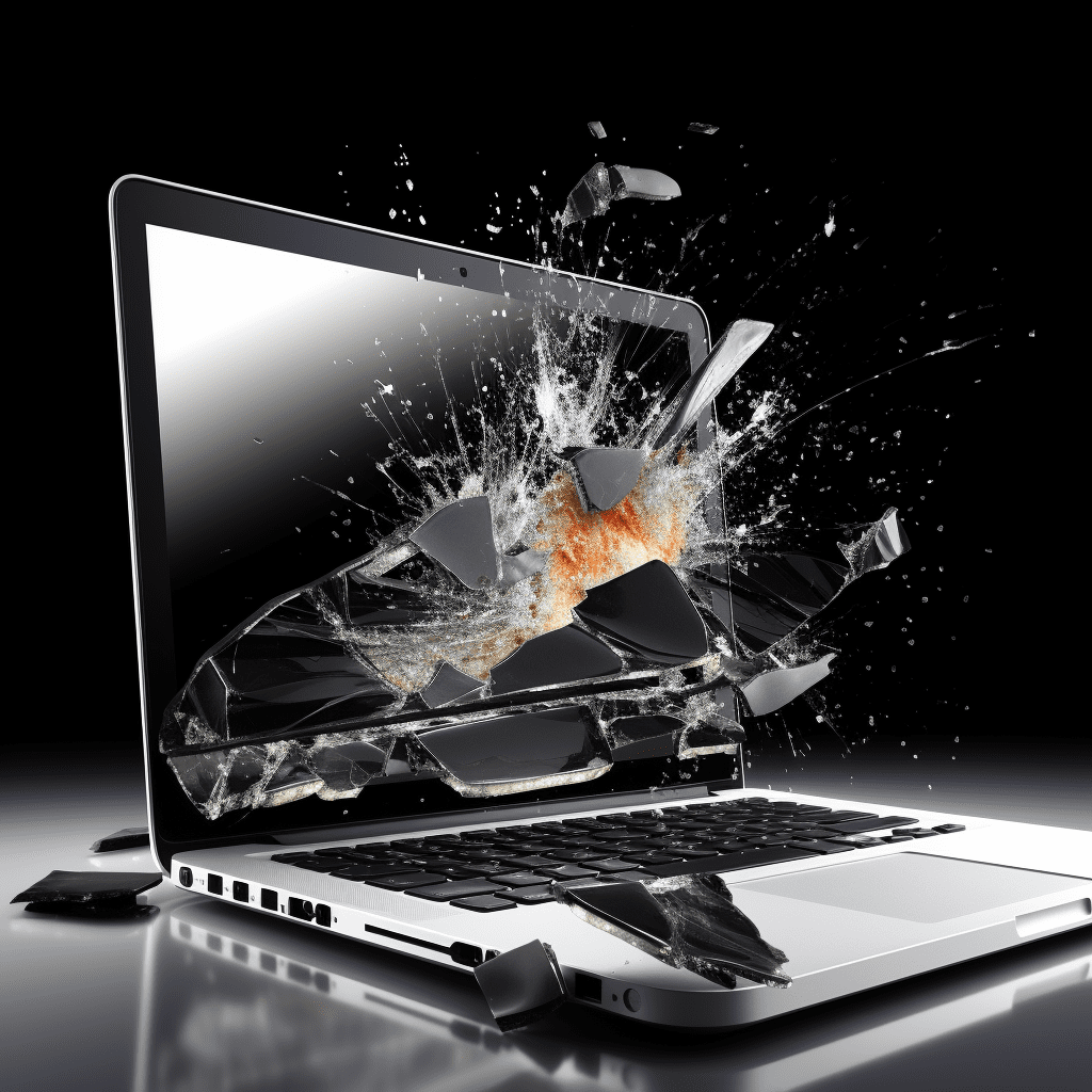 Image of a laptop broken in Clontarf.