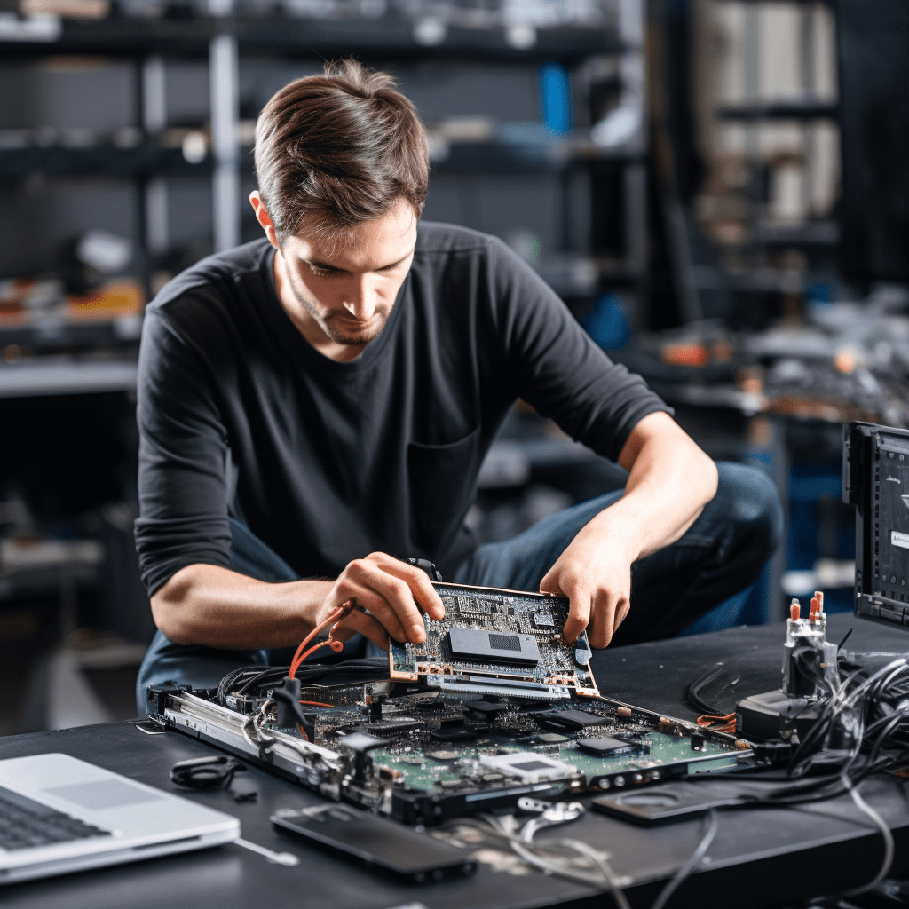 Image of an expert technician repairing computer in Scarborough.