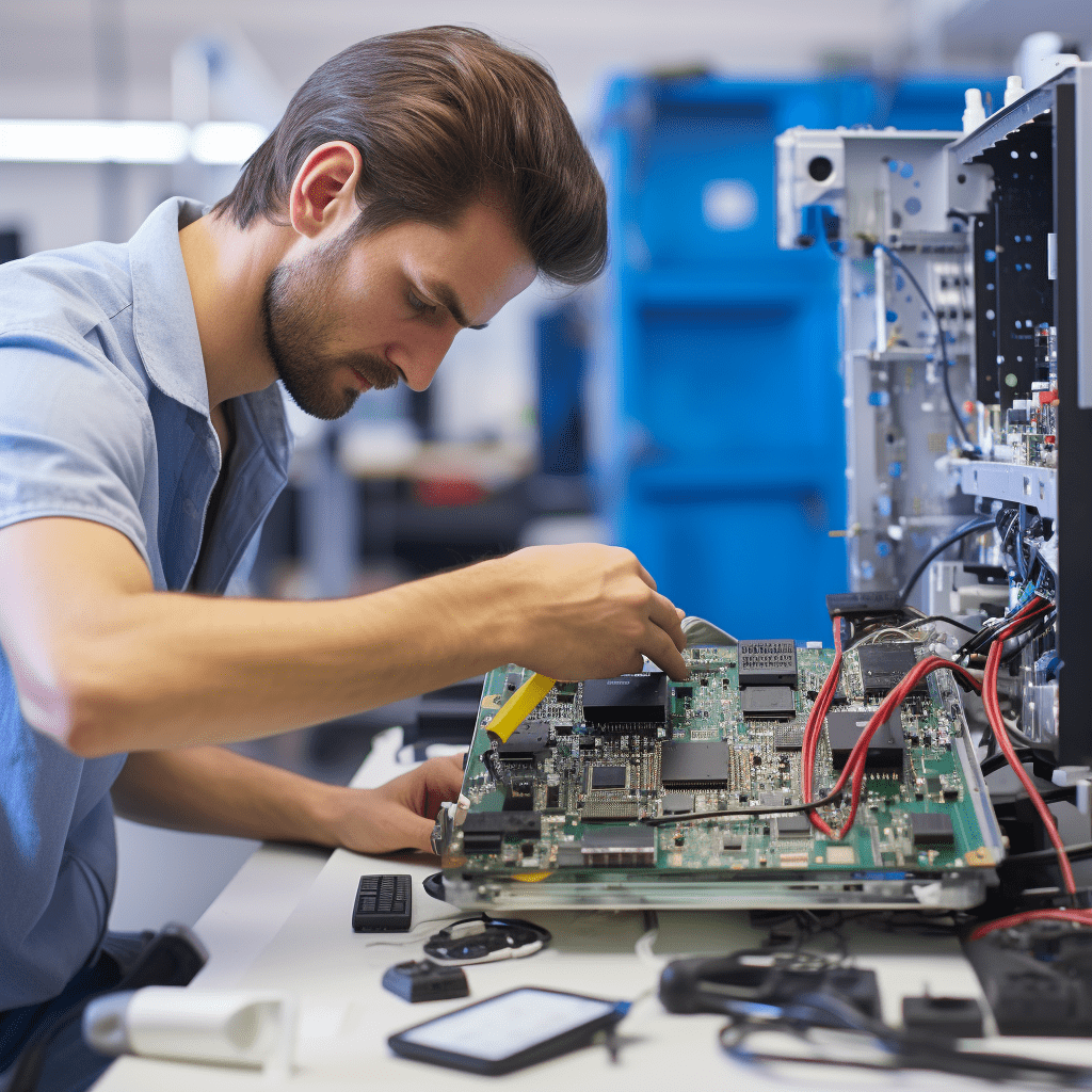 Image of a skilled technician repairing a computer in Mango Hill.