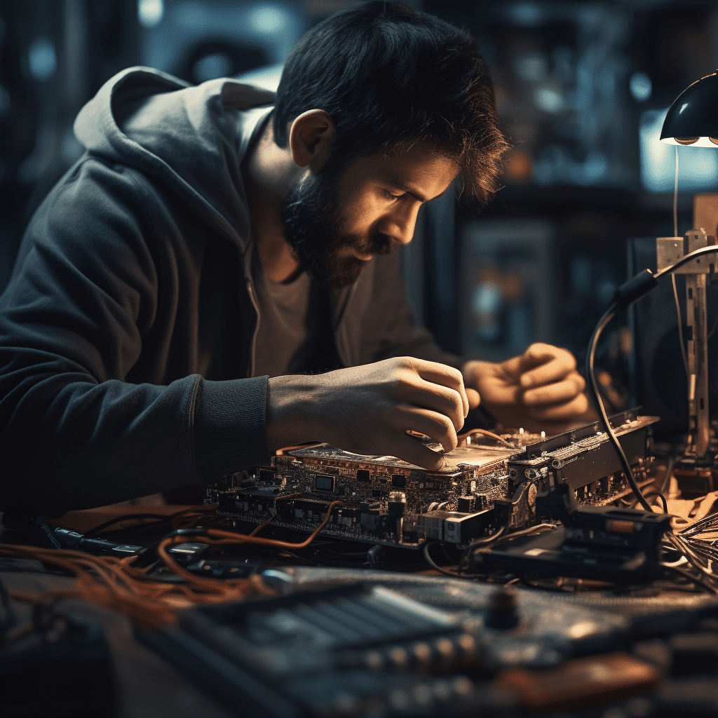 image of an expert technician repairing a computer in Beachmere.